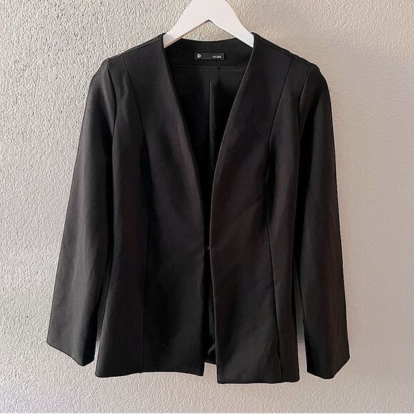 Krisa Revolve Blazer Womens Black Ponte Open & Hook Eye Closure Short Jacket XS - Picture 16 of 16